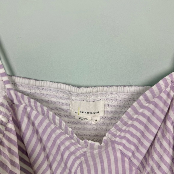 Anthropologie Striped Bustier Crop Top Purple - Picture 6 of 6